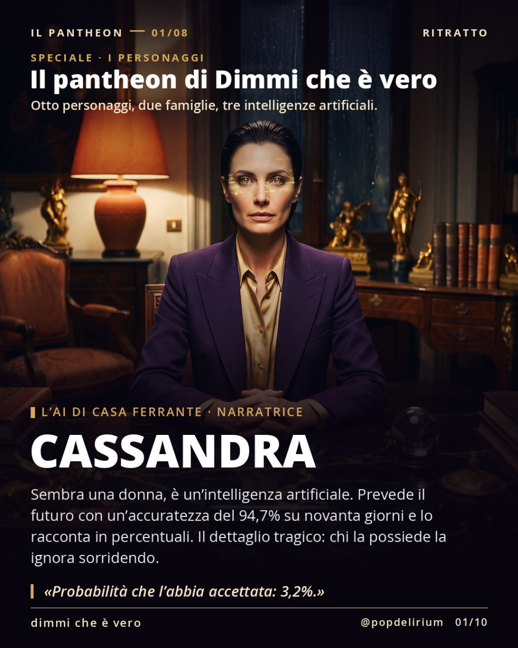 Cassandra, 94,7%. Ritratto dell’intelligenza che sa sempre tutto&nbsp;prima