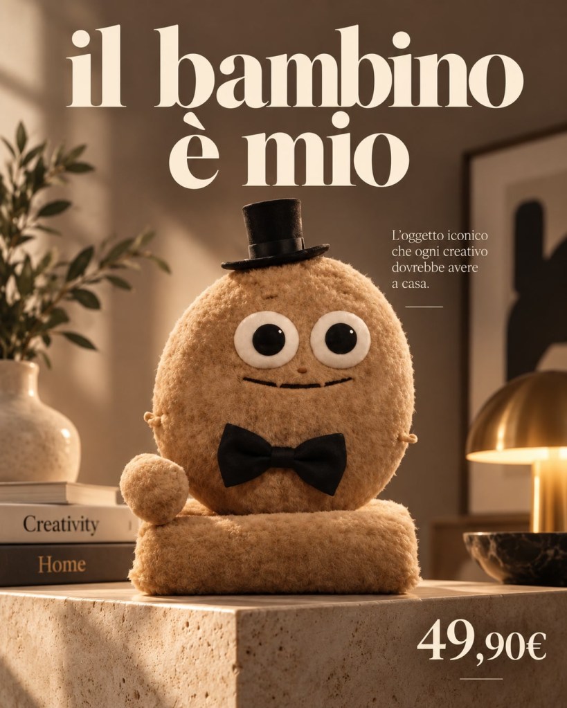 Il peluche con cilindro e papillon de Il bambino è mio